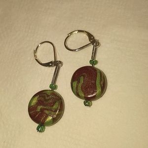 Polymer clay dangle earrings